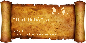 Mihai Heléna névjegykártya
